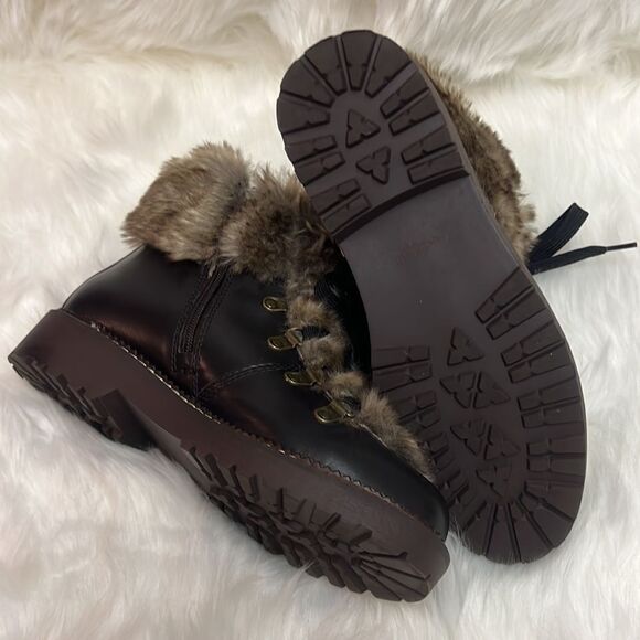 Lands End Womens 477938 Faux Fur Lined Cuff Boots Fisherman Core D20 - Picture 10 of 10